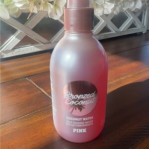 PINK Victoria's Secret Bronzed Coconut Self-Tanning Water - Pink and Brown